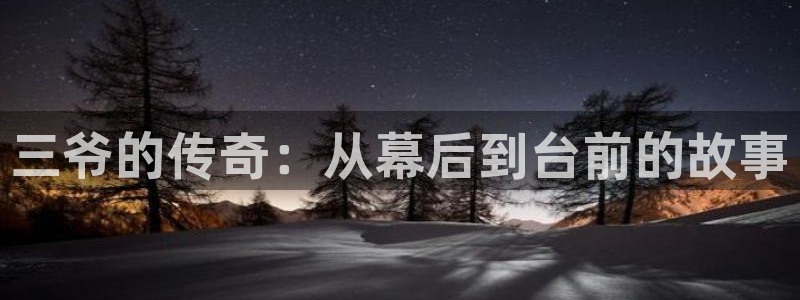 环球360一比一上分：三爷的传奇：从幕后到台前的故事