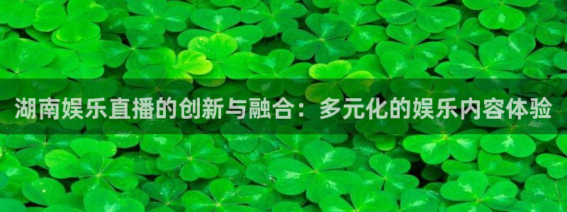 环球360一比一：湖南娱乐直播的创新与融合：多元化的娱乐内容体验